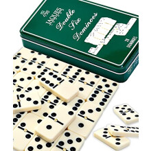 Jaques of London Dominoes | Luxury Dominoes Set for Adults & Kids Dominoes | Traditional Dominoes Game in Tin Box | Since 1795