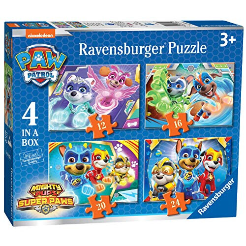 Ravensburger Paw Patrol Mighty Pups 4 in Box (12, 16, 20, 24 Pieces ...