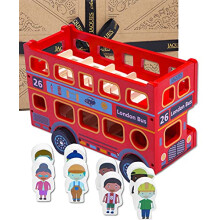 Jaques of London Toy Bus | Wooden Toy Bus with Passengers | Toddler Toys for 2 3 4 year old Boy and Girls Wooden Toys | Since 1795ÃâÂ