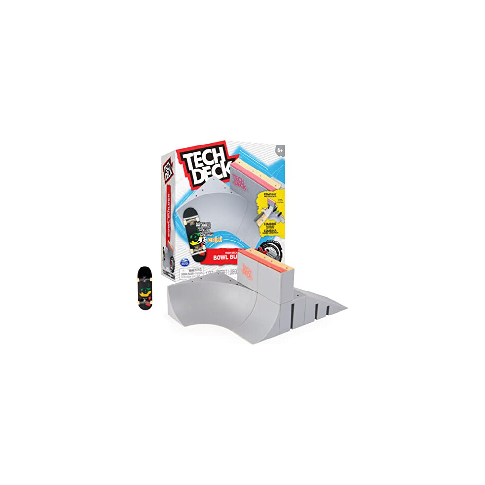 Tech Deck Bowl Builder X-Connect Park Creator, Customizable and Buildable Ramp Set with Exclusive Fingerboard, Kids Toy for Ages 6 and up