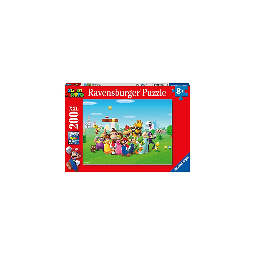 Ravensburger Super Mario 200 Piece Jigsaw Puzzles for Kids Age 8 Years Up - Extra Large Pieces