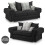 (Black, 3 + 2 Seater) Milan Scatter Back Sofa Sets 1