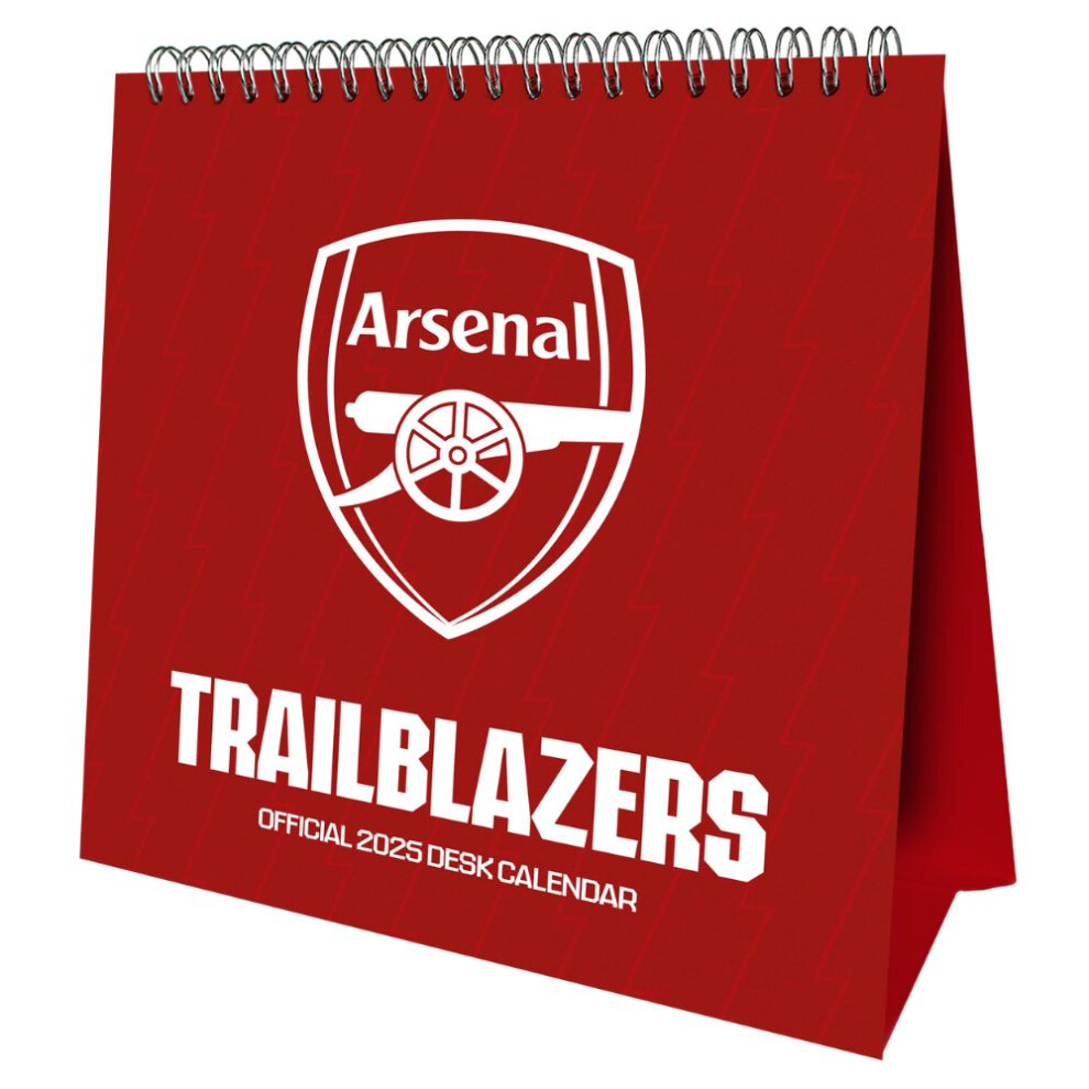 2025 Calendar Arsenal FC Month to View Desk Easel Official Product