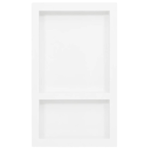 VidaXL vidaXL Shower Niche with 2 Compartments High Gloss White Home Shampoo Shelf 1
