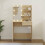 VidaXL (Sonoma oak) vidaXL Dressing Table with LED Vanity Table Makeup Vanity Desk Cosmetic Table 9