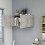 VidaXL vidaXL Wall Mounted Cabinet Concrete Grey Engineered Wood Floating Rack Shelf 4
