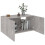 VidaXL vidaXL Wall Mounted Cabinet Concrete Grey Engineered Wood Floating Rack Shelf 6