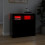 VidaXL vidaXL Sideboard mit LED-Leuchten Schwarz 80x35x75 cm 13