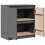 VidaXL vidaXL Solid Pinewood Side Cabinet Grey Home Sideboard Wooden Storage Cabinet 7