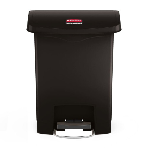 Rubbermaid Step-on Container Slim Jim 30 L Black Front Step Waste Rubbish Bin 1