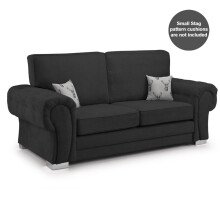 (Black, 3 Seater) Milan Fullback Corner Sofa Range