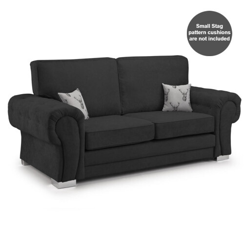 (Black, 3 Seater) Milan Fullback Corner Sofa Range