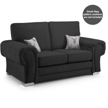 (Black, 2 Seater) Milan Fullback Corner Sofa Range