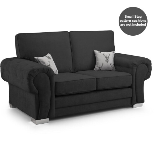 (Black, 2 Seater) Milan Fullback Corner Sofa Range