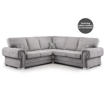 (Grey, 5 Seater Corner) Milan Fullback Corner Sofa Range