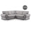 (Grey, 5 Seater Corner) Milan Fullback Corner Sofa Range 1