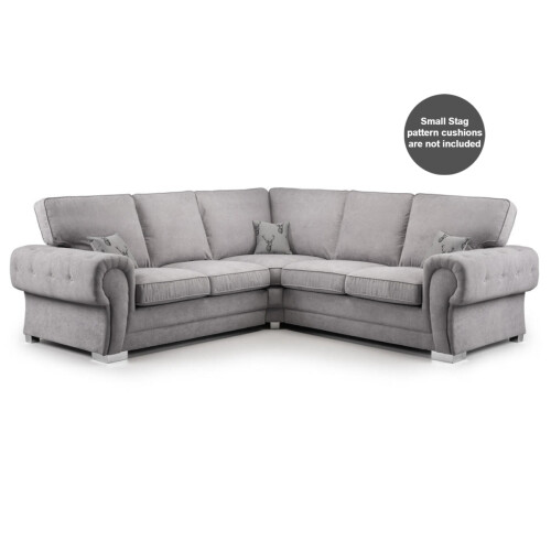 (Grey, 5 Seater Corner) Milan Fullback Corner Sofa Range
