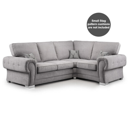 (Grey, 4 Seater Corner Right Hand Facing) Milan Fullback Corner Sofa Range