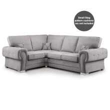 (Grey, 4 Seater Corner Left Hand Facing) Milan Fullback Corner Sofa Range