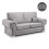(Grey, 3 Seater) Milan Fullback Corner Sofa Range 1