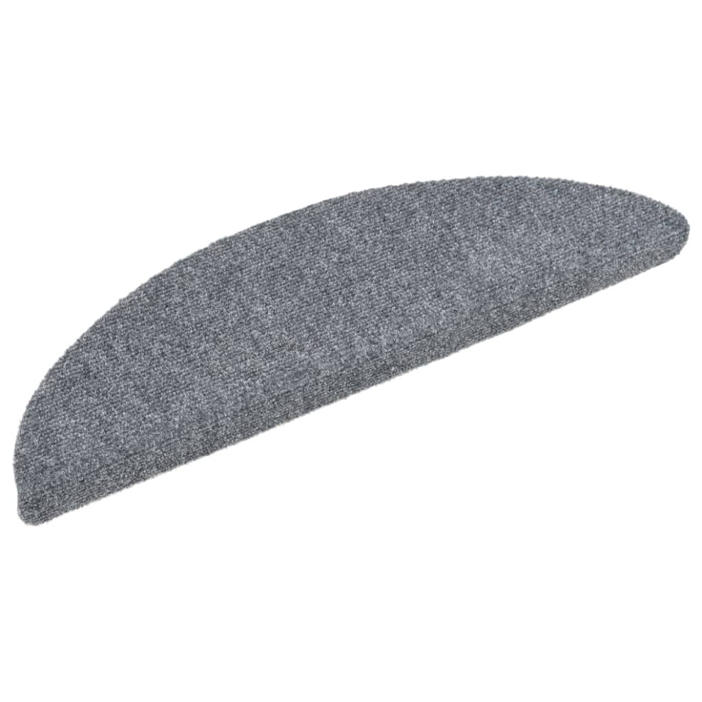 B&Q - Stair Mats Self-Adhesive 15 Pcs 56X17X3 Cm Light Grey Half Round - Image 2