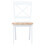 VidaXL vidaXL 2x Solid Rubber Wood Dining Chairs White and Light Wood Kitchen Seating 3