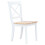 VidaXL vidaXL 4x Solid Rubber Wood Dining Chairs White and Light Wood Kitchen Seating 2