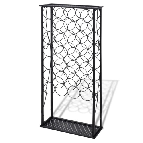 VidaXL Metal Cubic Wine Storage Wine Rack Wine Stand Display Organizer 28 Bottles 1