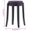 VidaXL vidaXL 4x Stackable Stools Black Plastic Kitchen Dining Room Counter Seat 4