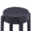 VidaXL vidaXL 4x Stackable Stools Black Plastic Kitchen Dining Room Counter Seat 5