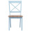 VidaXL vidaXL 6x Solid Rubber Wood Dining Chairs Grey and Light Wood Kitchen Seating 3