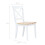 VidaXL vidaXL 6x Solid Rubber Wood Dining Chairs White and Light Wood Kitchen Seating 12