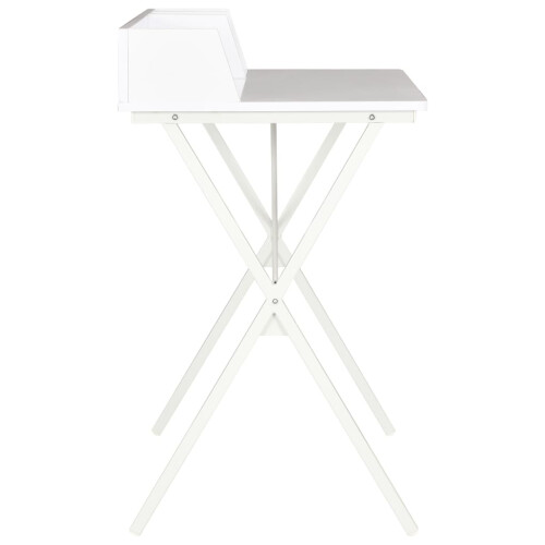 VidaXL vidaXL Computer Desk X-Shape Cross Legs White Office Home Table Corner Desk 2