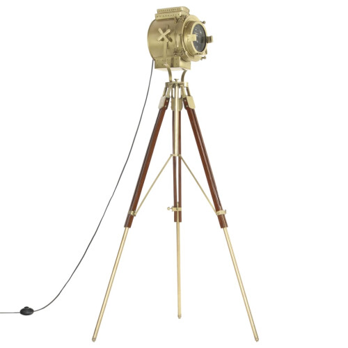 VidaXL vidaXL Solid Mango Wood Tripod Floor Lamp 193cm Standing Pedestal Spot Light 1