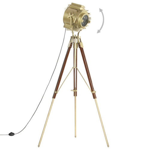 VidaXL vidaXL Solid Mango Wood Tripod Floor Lamp 193cm Standing Pedestal Spot Light 2