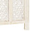 VidaXL vidaXL Solid Mango Wood Hand carved 3-Panel Room Divider White 120cm Screen 5