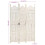VidaXL vidaXL Solid Mango Wood Hand carved 3-Panel Room Divider White 120cm Screen 7