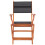 vidaXL 2x Solid Eucalyptus Wood Folding Garden Chairs Black Textilene Seating 3