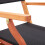 vidaXL 2x Solid Eucalyptus Wood Folding Garden Chairs Black Textilene Seating 8