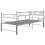 VidaXL vidaXL Pull-out Sofa Bed Frame Grey Metal Sleepover Occasional Guest Resting 9