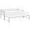 VidaXL vidaXL Pull-out Sofa Bed Frame Grey Metal Sleepover Occasional Guest Resting 3