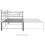 VidaXL vidaXL Pull-out Sofa Bed Frame Grey Metal Sleepover Occasional Guest Resting 5