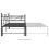 VidaXL vidaXL Pull-out Sofa Bed Frame Black Metal Sleepover Occasional Guest Resting 5