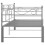 VidaXL vidaXL Pull-out Sofa Bed Frame Grey Metal Sleepover Occasional Guest Resting 8