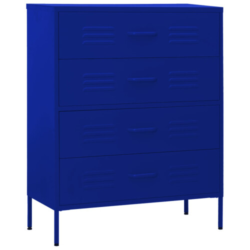 VidaXL vidaXL Kommode Marineblau 80x35x101,5 cm Stahl 1