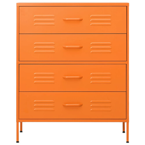 VidaXL vidaXL Kommode Orange 80x35x101,5 cm Stahl 2