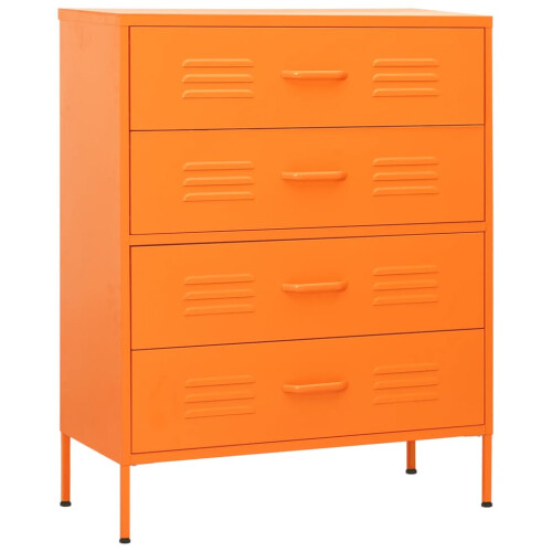 VidaXL vidaXL Kommode Orange 80x35x101,5 cm Stahl 1