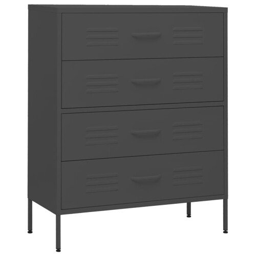 VidaXL vidaXL Kommode Anthrazit 80x35x101,5 cm Stahl 1
