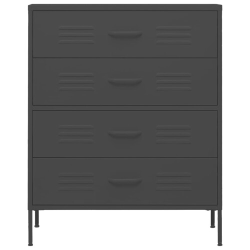 VidaXL vidaXL Kommode Anthrazit 80x35x101,5 cm Stahl 2