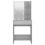 VidaXL (Grey sonoma) vidaXL Dressing Table with LED Makeup Vanity Desk Cosmetic Table Multi Colours 5